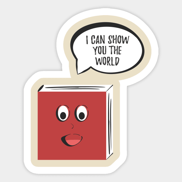 A Whole New World With You (Or Books) Sticker by JaneAustenaOffice1